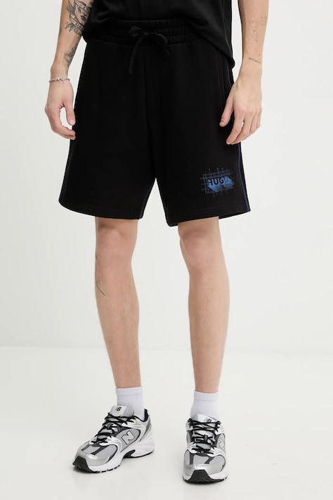Hugo Blue szorty bawełniane męskie kolor czarny 50553499