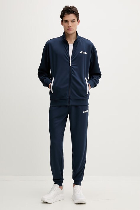 Guess spodnie dresowe LANSA męskie kolor granatowy z nadrukiem Z6RB13 KD482