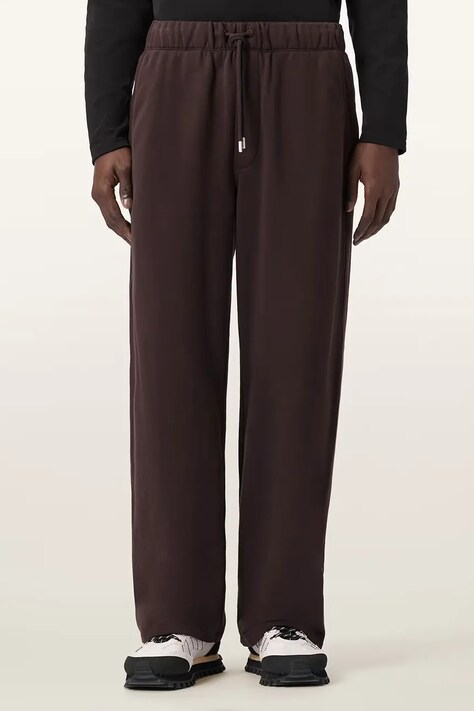 AllSaints spodnie dresowe bawełniane męskie kolor brązowy gładkie M032TD