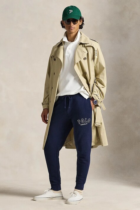 Polo Ralph Lauren spodnie dresowe męskie kolor granatowy z nadrukiem 710P04876