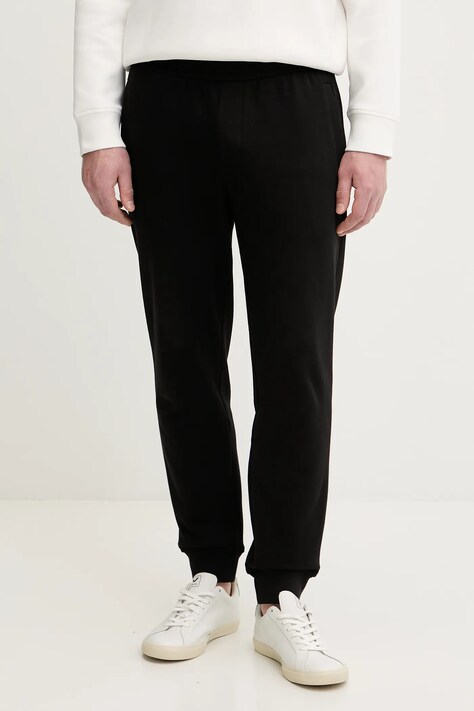 Armani Exchange spodnie dresowe bawełniane męskie kolor czarny gładkie XM002227 AF10830