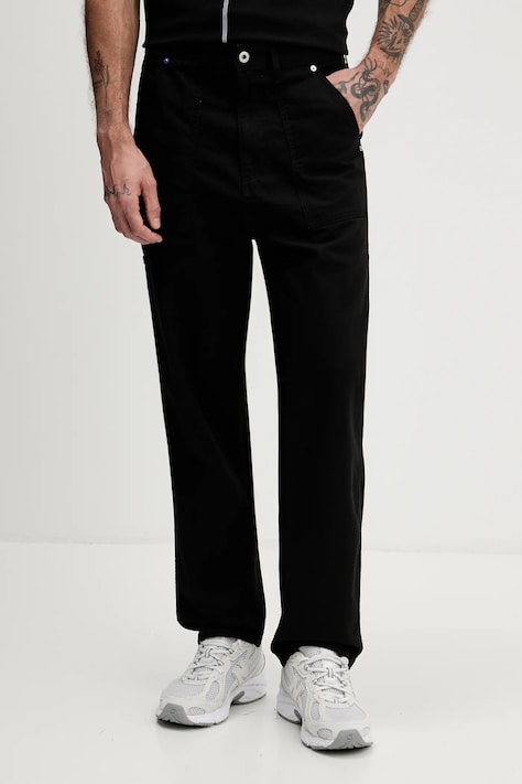 Karl Lagerfeld Jeans spodnie męskie kolor czarny proste B1M10031