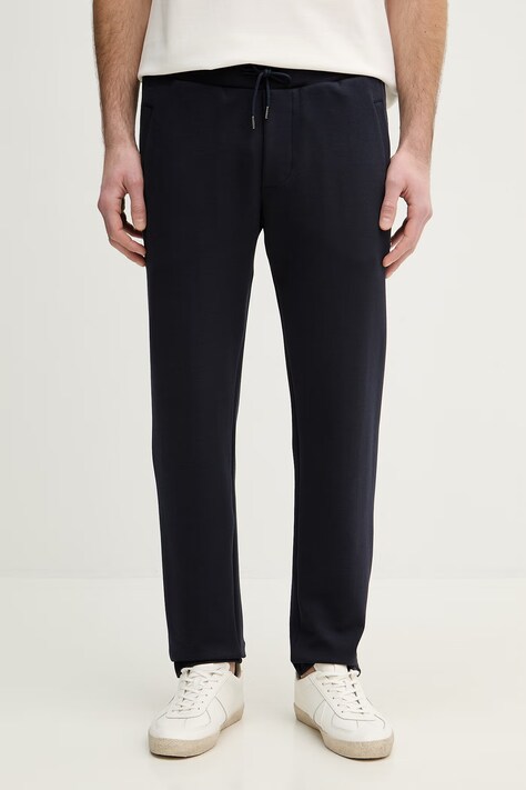 Paul&Shark spodnie dresowe męskie kolor granatowy gładkie 26411815