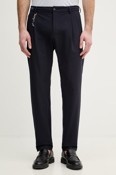 Paul&Shark spodnie męskie kolor granatowy w fasonie chinos 25414071