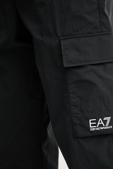EA7 Emporio Armani Штани cargo чоловічі — SS26-SPM05A, чорний — фото 4