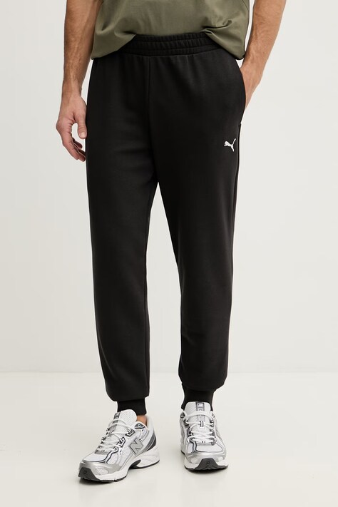 Puma spodnie dresowe męskie z bawełną Essential Sweatpants czarne regular waist 682616