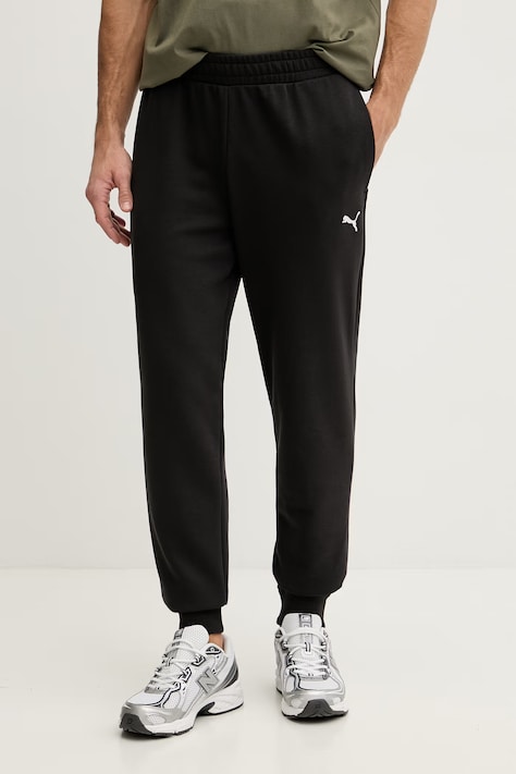 Puma spodnie dresowe męskie z bawełną Essential Sweatpants czarne regular waist 682616
