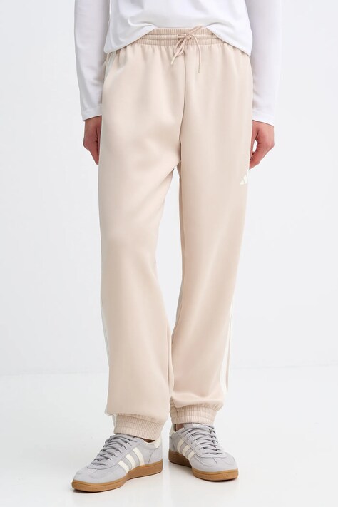 adidas spodnie dresowe Stadium męskie kolor beżowy z nadrukiem KC0418