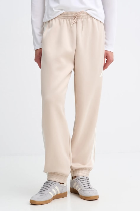 adidas spodnie dresowe Stadium męskie kolor beżowy z nadrukiem KC0418