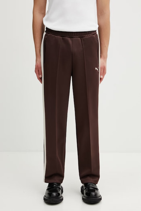 Puma Always on spodnie dresowe męskie brązowe 629589