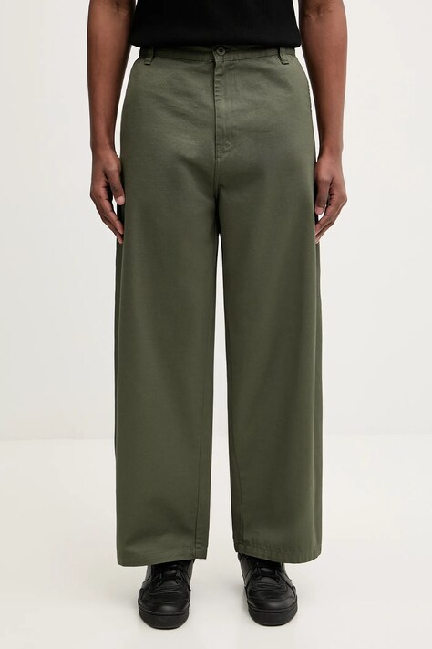Carhartt WIP pantaloni in cotone Brady Pant uomo colore verde I036312.1102