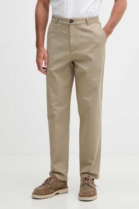 Barbour pantaloni culoarea verde, cu fason chinos, MTR0728