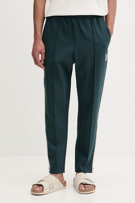 Calvin Klein spodnie dresowe męskie z modalem zielone high waist LV04LF237G