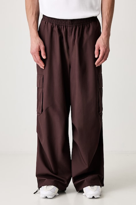 Puma Future spodnie dresowe męskie brązowe high waist 633033