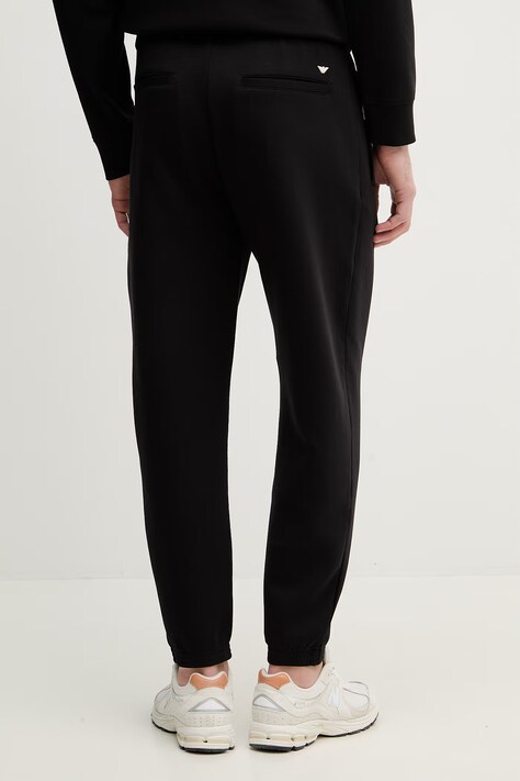 Emporio Armani spodnie dresowe męskie kolor czarny gładkie EM004542 AF10013
