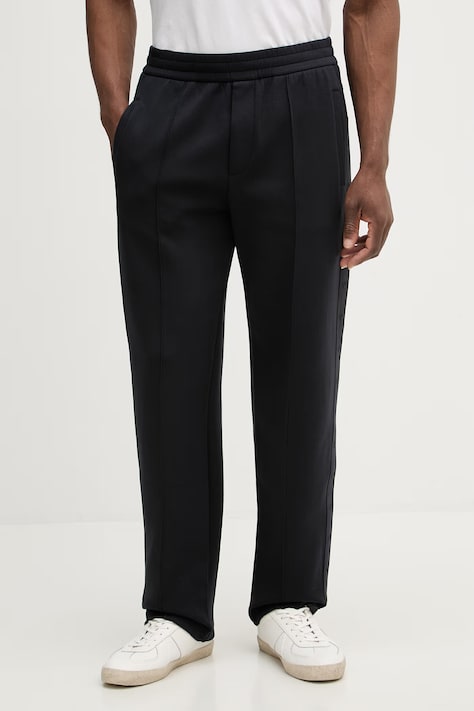 Emporio Armani spodnie dresowe męskie kolor granatowy gładkie EM005223 AF10013