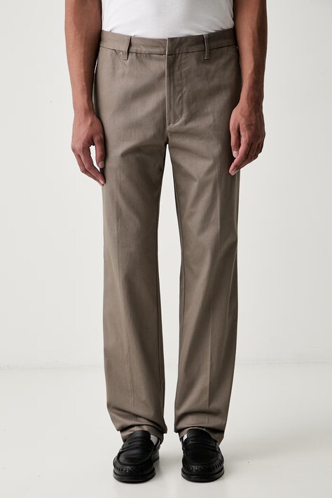 Emporio Armani spodnie regular męskie bawełniane z elastanem szare regular waist EM003660 AF23585