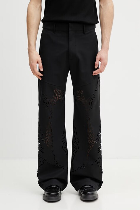 HELIOT EMIL spodnie męskie czarne high waist SS26_M_10_235_BLK01