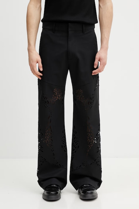 HELIOT EMIL spodnie męskie czarne high waist SS26_M_10_235_BLK01