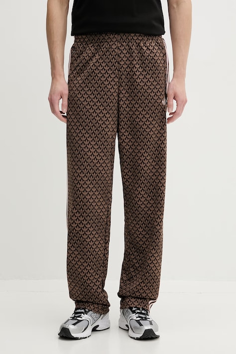 adidas Originals spodnie dresowe męskie Firebird brązowe KE1678