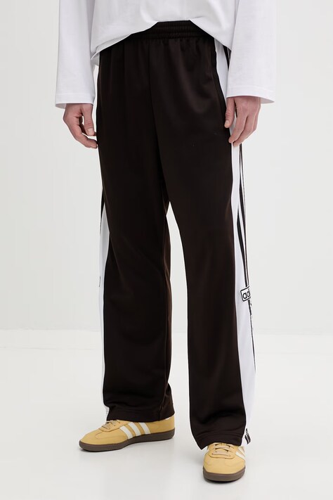 adidas Originals spodnie dresowe męskie Adibreak brązowe regular waist KE1679
