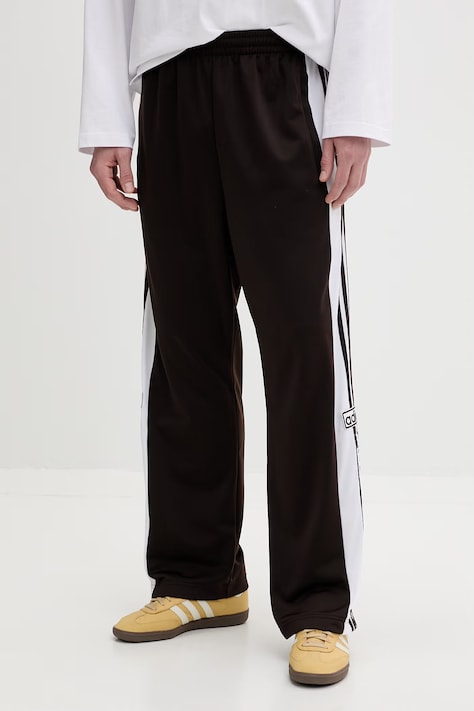 adidas Originals spodnie dresowe męskie Adibreak brązowe regular waist KE1679