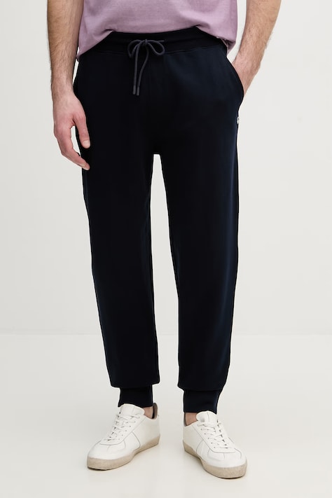 United Colors of Benetton spodnie dresowe męskie z bawełną granatowe regular waist 342ZUF01B