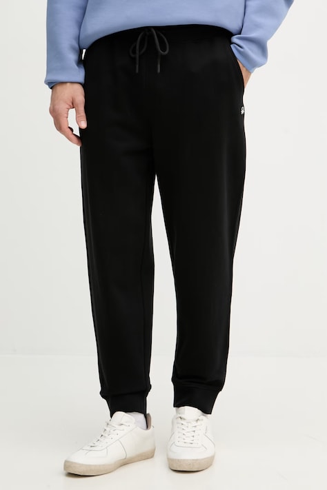 United Colors of Benetton teplákové nohavice pánske s bavlnou čierne regular waist 342ZUF01B