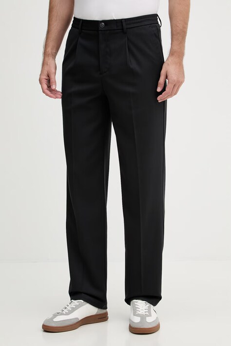 Lindbergh spodnie męskie czarne high waist 30.022053