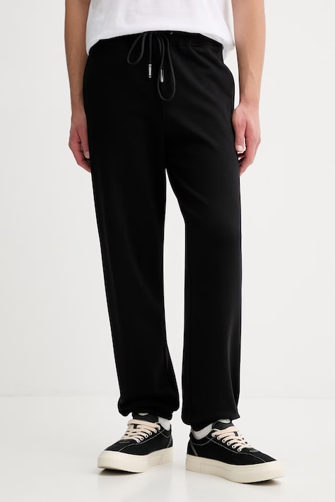 Iceberg spodnie dresowe bawełniane męskie kolor czarny gładkie B030 630A