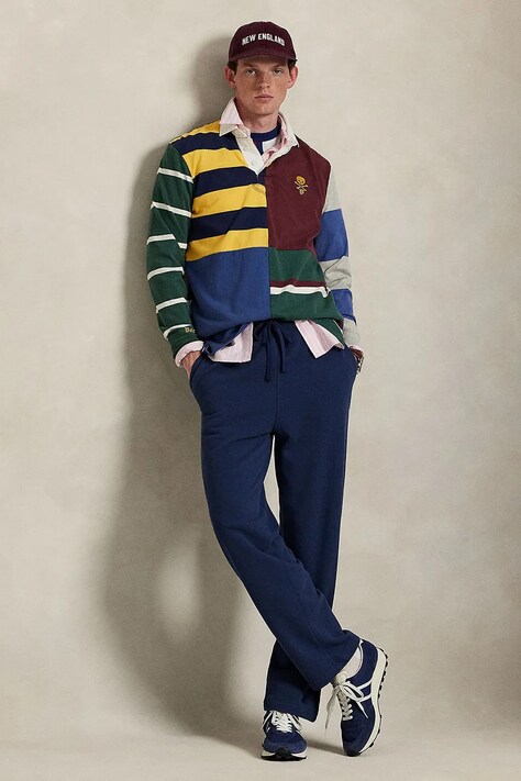 Polo Ralph Lauren spodnie dresowe męskie bawełniane granatowe 710951756