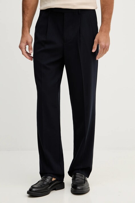 Lindbergh spodnie męskie kolor granatowy proste 30.01111A