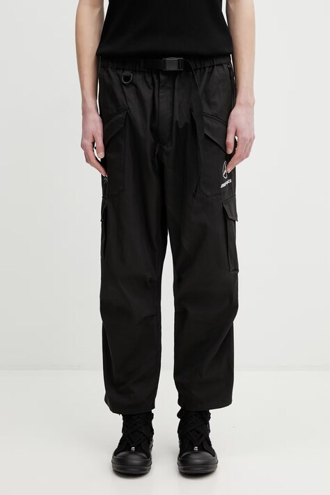Y-3 x F1 CARGO PANTS spodnie cargo bawełniane męskie czarne regular waist KR2378