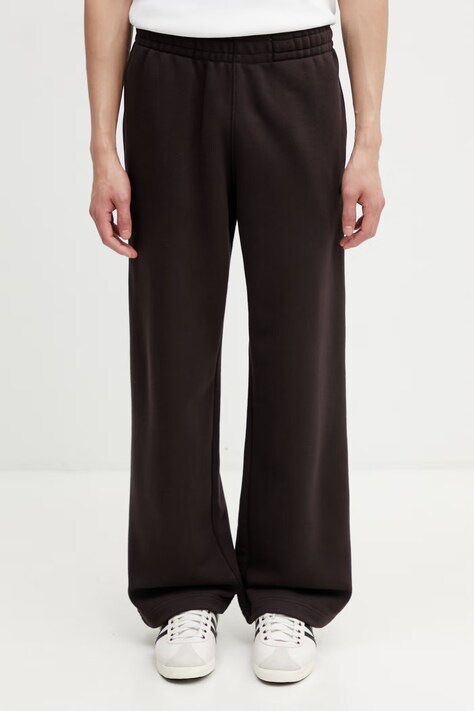 Lacoste спортивные штаны хлопковые мужские коричневые regular waist XH1661