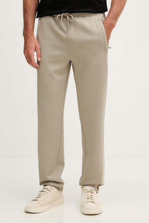 Karl Lagerfeld spodnie dresowe męskie beżowe regular waist 562901.705016