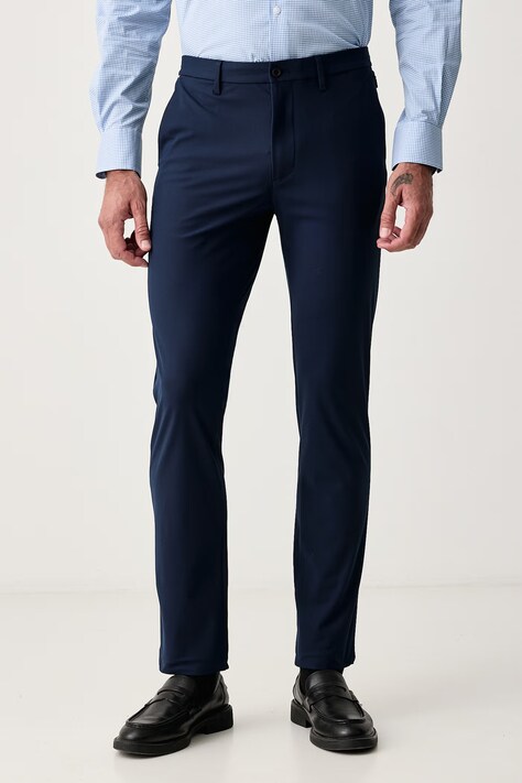 Tommy Hilfiger Spodnie chinos męskie granatowe regular waist MW0MW43408