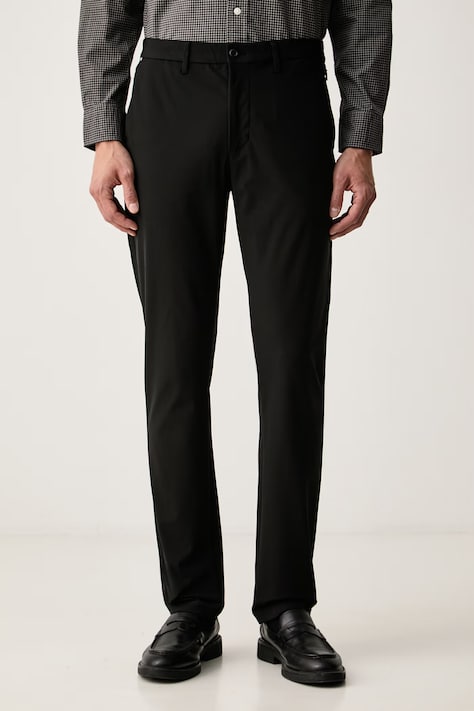 Tommy Hilfiger Παντελόνι chino ανδρικό μαύρο κανονική MW0MW43408