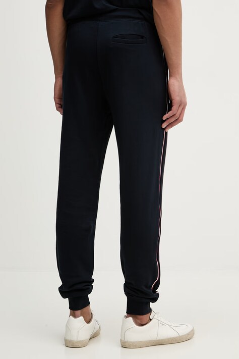 Tommy Hilfiger spodnie dresowe męskie bawełniane granatowe regular waist MW0MW42882