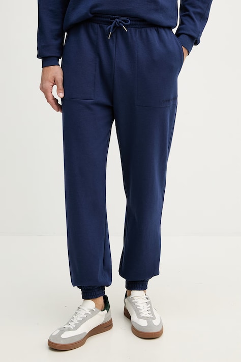 Tommy Hilfiger teplákové nohavice dámske tmavomodré high waist UM0UM03911