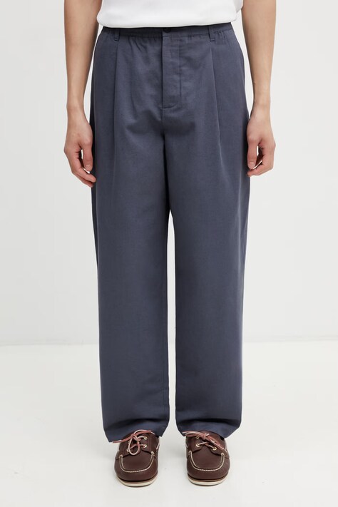 Maison Kitsuné spodnie męskie niebieskie QM01104WW9107