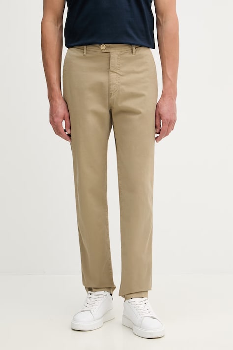 Aeronautica Militare Штани regular чоловічі бавовняні з еластаном бежеві regular waist PA1711UCT04292