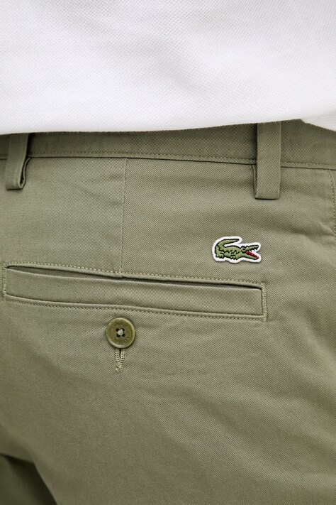 Lacoste штани regular чоловічі бавовняні з еластаном — SS26-SPM0F9, зелений — фото 4