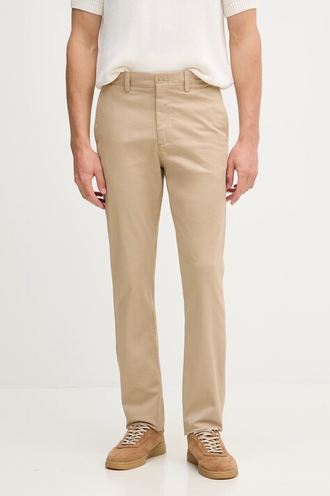 Lacoste Брюки regular для мужчин из хлопка с эластаном бежевые regular waist HH1965