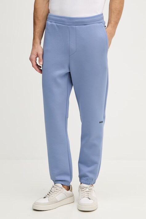 BOSS Green teplákové nohavice pánske modré regular waist 50558960