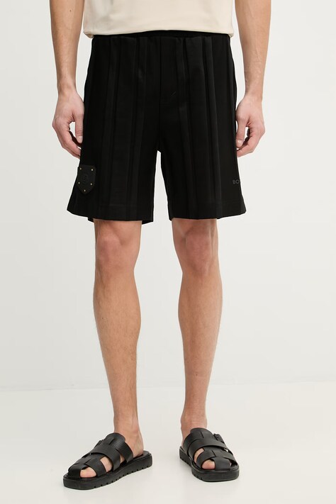 BOSS Green šortky pánské bavlněné černé high waist 50559252