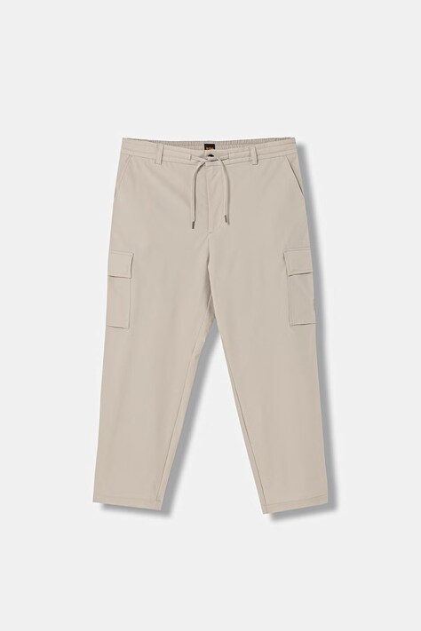 BOSS Orange spodnie cargo męskie beżowe regular waist 50562768