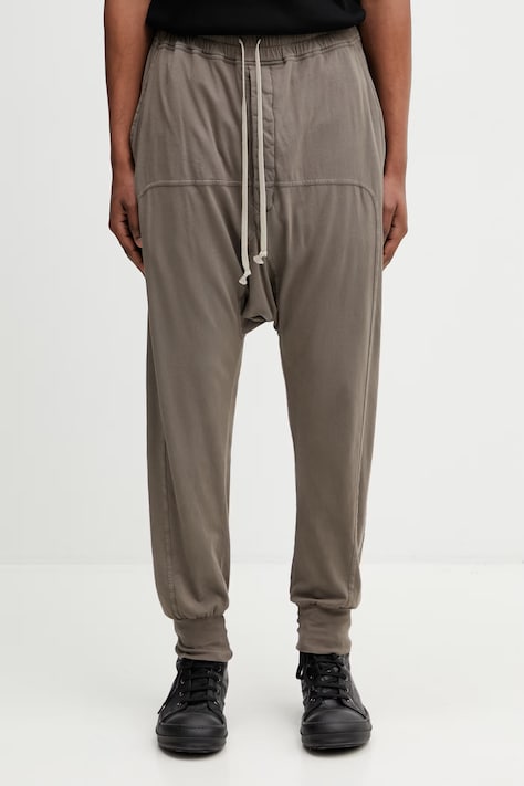Βαμβακερό παντελόνι Rick Owens DRKSHDW Prisoner Drawstring χρώμα: καφέ, DU01F4395.RN