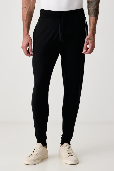 BOSS Spodnie dresowe męskie bawełniane czarne regular waist 50554784