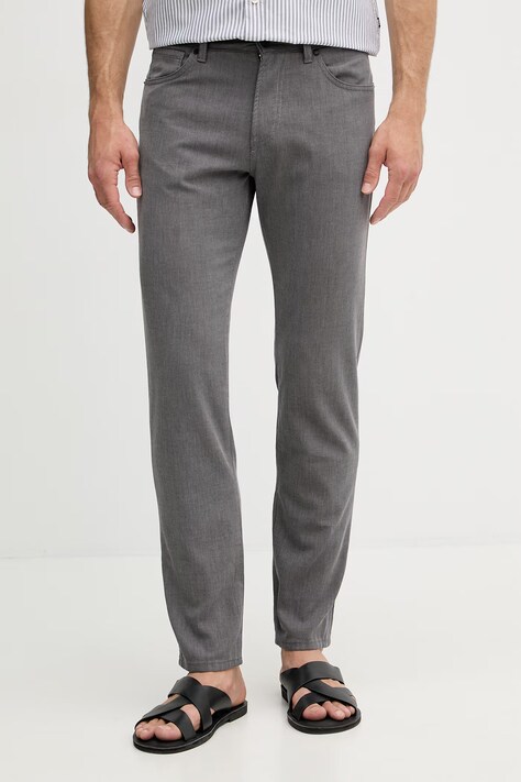 BOSS spodnie męskie z bawełną Re.Maine5 szare regular waist 50553815