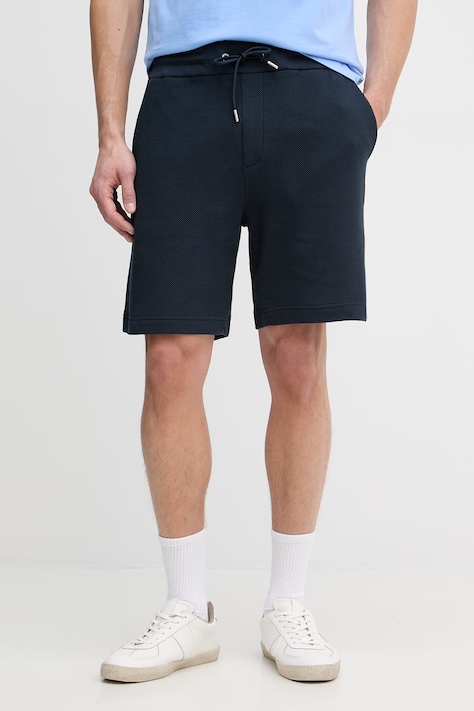 BOSS pantaloncini da tuta da uomo in cotone Leoni 12 blu navy regular waist 50559797